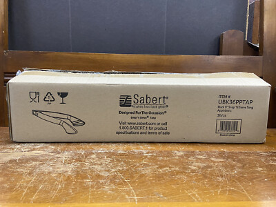Sabert UBK36PPTAP Black Snap N Serv 9'' Serving Tong - 36 / CS