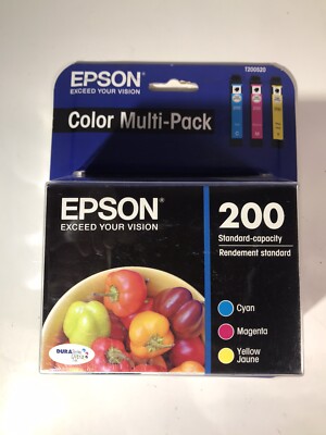 EPSON 200 Color Multi-Pack BRAND NEW SEALED (Cyan,Magenta,Yellow)EXPIRED 01/2014