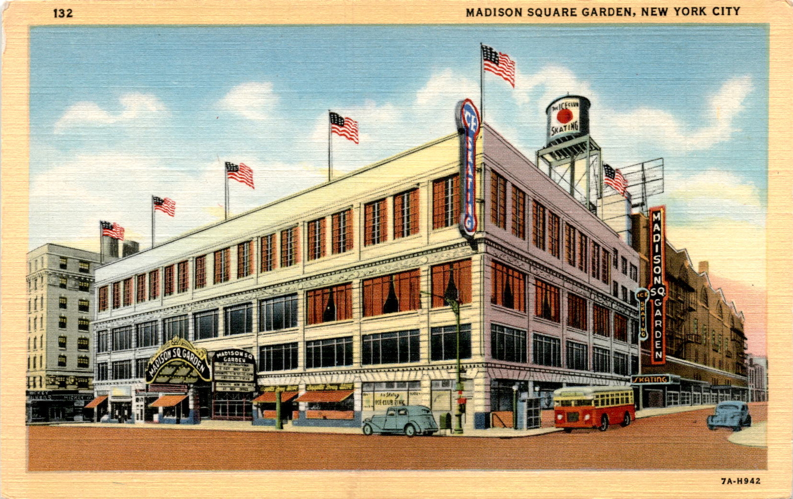 MADISON SQUARE GARDEN, NEW YORK CITY, ICE CLUB INK, CEC, Postcard