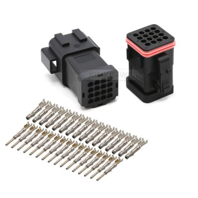 16 Pin/Way ITT Cannon CTC Auto Car Waterproof Male Female Connector Plug Kit New