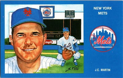 Postcard 1969 New York Mets #22 JC Martin MLB Major League Baseball