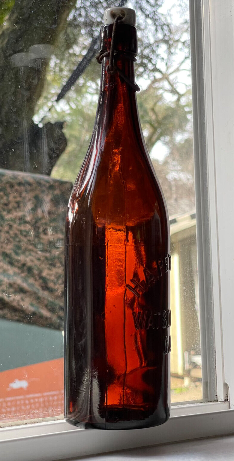 "Rare" Amber Quart, Western Beer Bottle, Watsonville, Cal. eBay