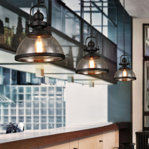 Home Pendant Light Kitchen Glass Lamp Shop Ceiling Light Bar Chandelier Lighting - Picture 1 of 13