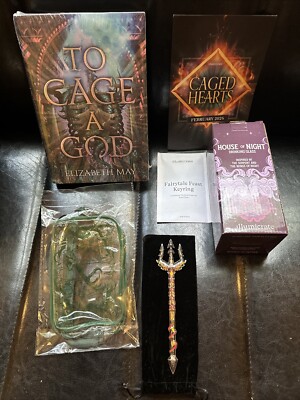 Illumicrate Feb 2024 Caged Hearts Box: To Cage A God By Elizabeth May  SIGNED 