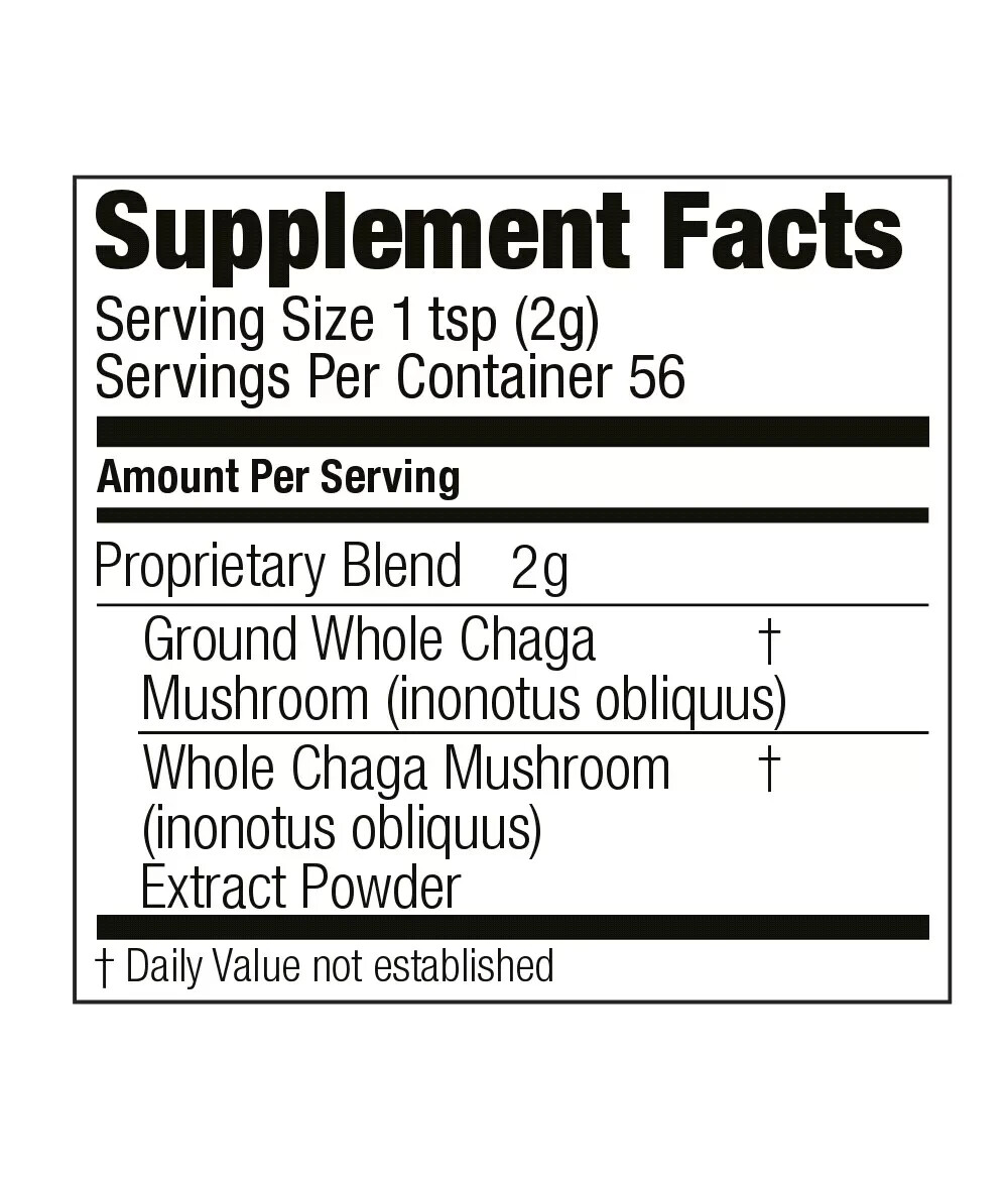 Chaga Mushroom Loose Tea 4 OZ 113 Grams 58 Servings per pack 100% Natural