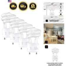 13Watt T2 Spiral CFL GU24 2 Prong Light Bulb Base 2700K 900lm - Approved 120v...