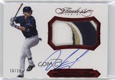 2017 Panini Flawless Rookie Ruby 16/20 Orlando Arcia #RPA-OA Patch Auto 6fs