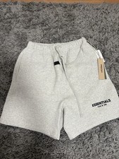 Essentials Fear of God Mens Gray Fleece Logo ...