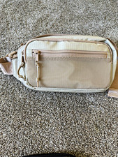 CALPAK Beige Quilted Crossbody Sling Bag with...