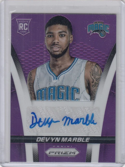 2014-15 Panini Prizm Rookie Autograph Purple /99 DEVYN MARBLE RC Auto Magic/Iowa