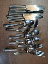 42 Pc International Silver SILCO Stainless Flatware  LOT Knives Fork Spoon