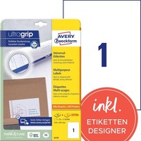 Avery Zweckform Universal-Etiketten 210 X 297 Mm Weiß 30 Etiketten