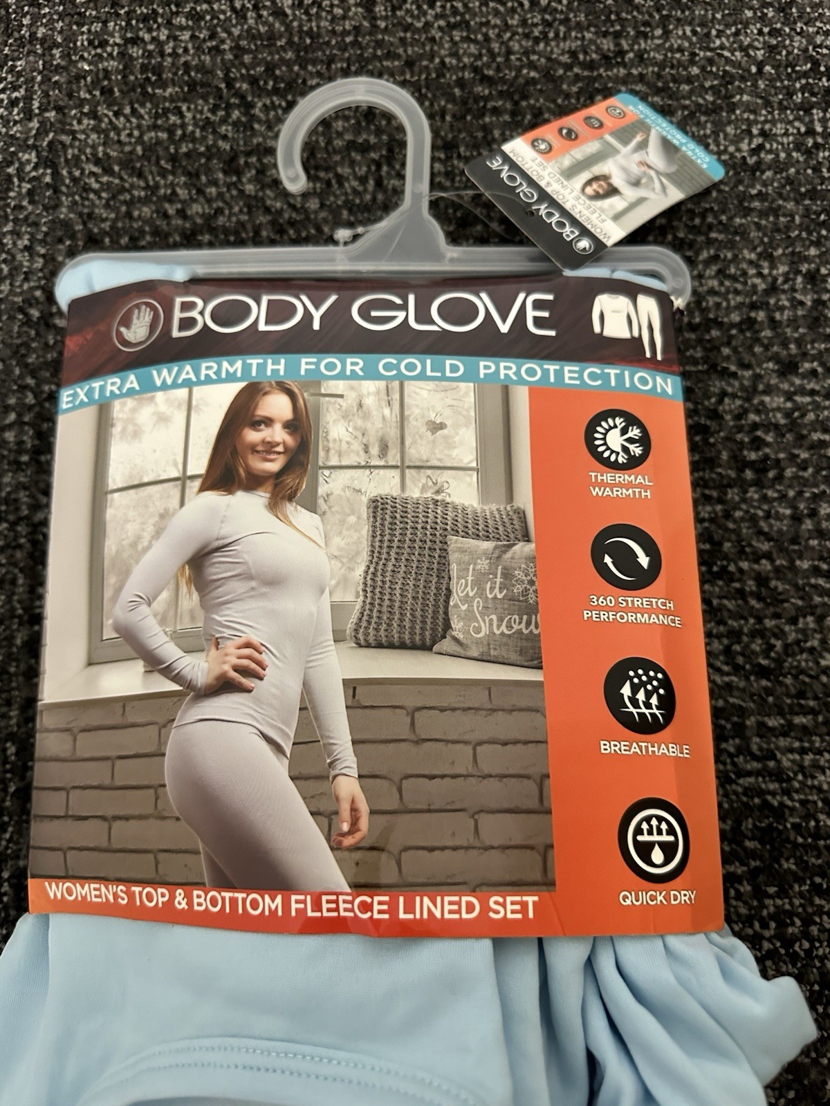 New Body Glove Women's Top And Bottom Fleese Lined Set Sz M