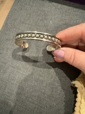 Vintage James Avery sterling silver beaded cuff bracelet