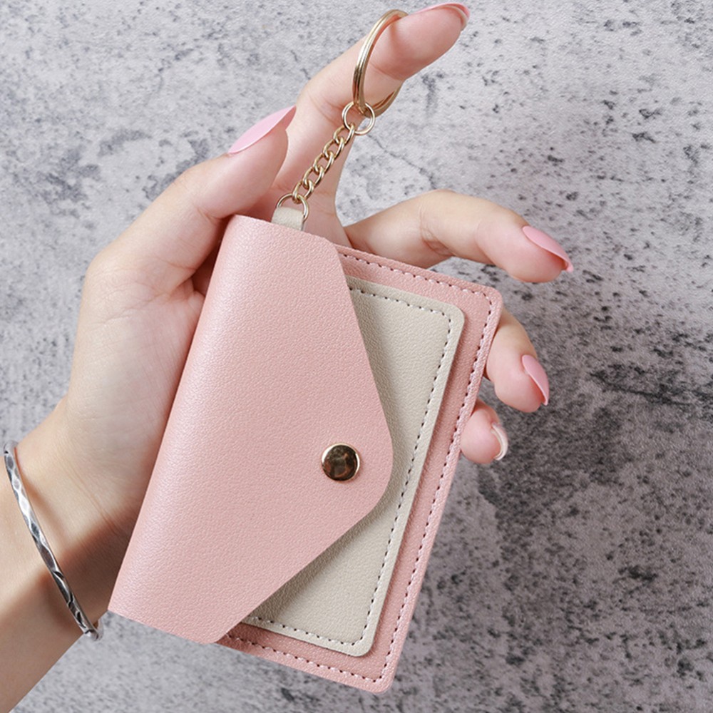 Colorful Candy Keychain Wallet for Women - Small Card Holder