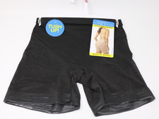 SlimShaper by Miracle Brands Women's Sheer Booty Lift Shortie Black Size XL New