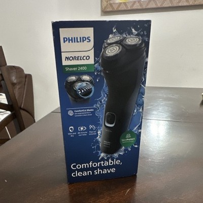 Philips Norelco Shaver 2400 Wet/Dry 3-Head Rotary w/ Trimmer USB Black
