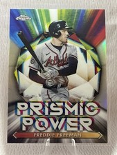 Freddie Freeman 2021 Topps Chrome Prismic Power PP-8 Atlanta Braves