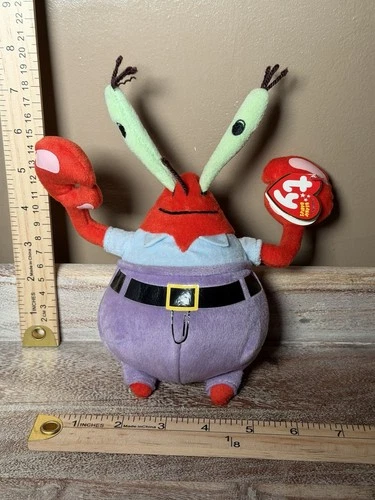 Ty Beanie Vtg 2006 MR. KRABS the Crab 8" (SpongeBob Squarepants) Plush Toy
