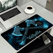Wikinger Mousepad Valhalla 2 Axt 60cm x 30cm Gaming Schreibtisch Unterlage Deko