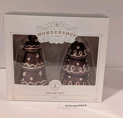 Target Christmas Gingerbread Tree 2pc Set Wondershop Large Cookie Trees