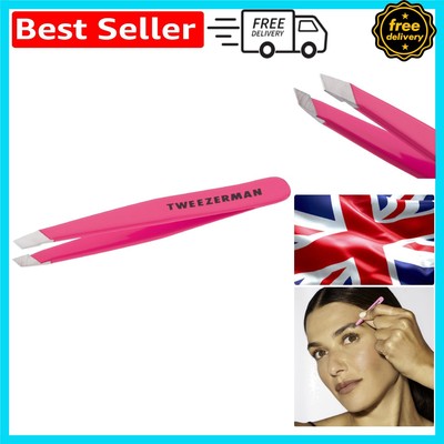 Tweezerman Neon Pink Mini Schräg Pinzette - Precision Brow Grooming Essentials