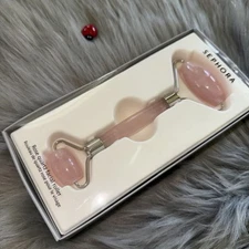 SEPHORA Rose Quartz Facial Roller FULL SIZE, NEW