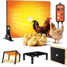 2-In-1 Chicken Coop Heater with Thermostat,Smart Chicken Heater with Adjustable 