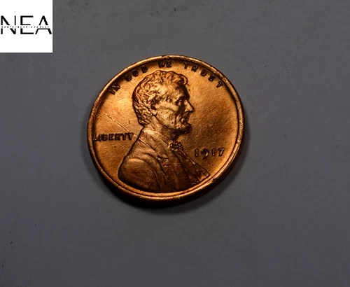 1917 Lincoln Wheat Penny Cent ~ Gem BU Red ~ ZW403