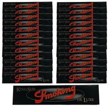 25 Smoking Brand Deluxe Ultra FIne King Size Cigarette Rolling Papers Packs
