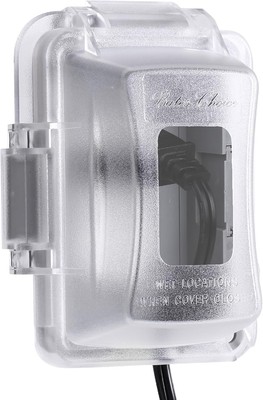 Bates Weatherproof Electrical Outlet Cover, 1-Gang, Outdoor 1 Pack, Clear 