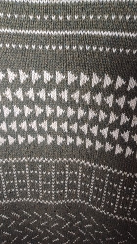 Fat Face Pullover Gr. L grün und grau nordisches Design, Vintage - Bild 2 von 8