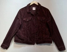 SO Goods For Life Womens Cozy Corduroy Jacket Long Sleeve Size XL Brown Casual