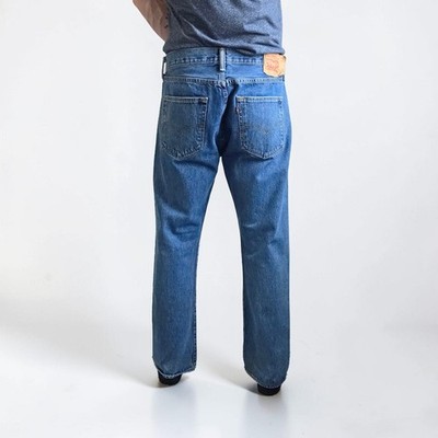 Levi s 501 Jeans Herren W36 L30 Blau Straight Fit Button Fly Denim Mexico Classic