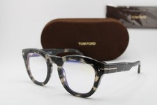 NEW TOM FORD TF 5873-B 005 ECO BLACK GREY HAVANA AUTHENTIC EYEGLASSES 49-24