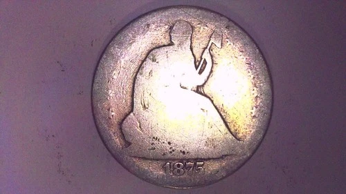 1875 SEATED LIBERTY HALF DOLLAR WELL CIRCULATED NICE ALBUM FILLER