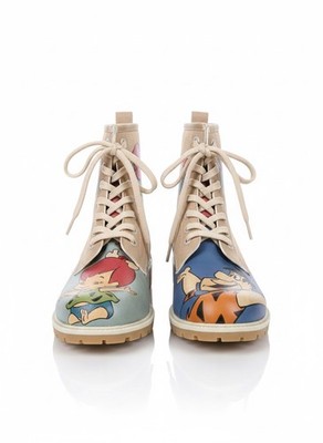 DOGO Vegan Leather Fred Flintstones Women s Boots Size 41 US 10 NEW Cartoon RARE
