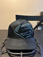 Superman DC Comics Black Teal Logo SnapBack Hat Cap Youth OSFM