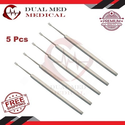 5X OR Grade Guthrie Fixation Skin Hook 5'' Sharp 2 Prongs Dermatology Instruments