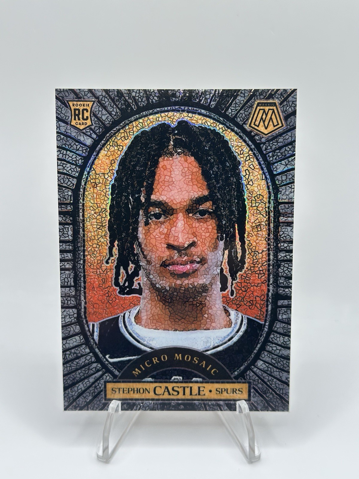 2024-25 Panini Mosaic Stephon Castle Micro Mosaic SSP Case Hit Rookie RC