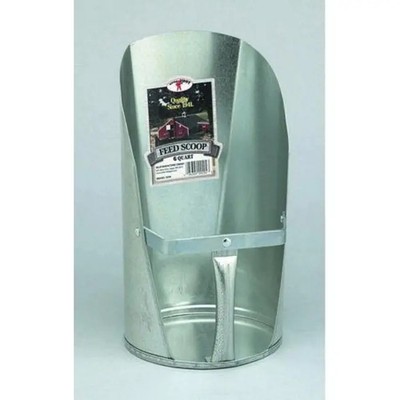 Miller Manufacturing Galvanized Feed Scoop 6 Quart Large