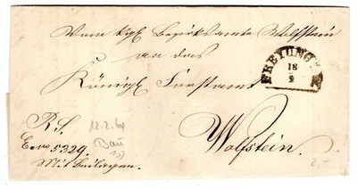 Bayern 1864 FREYUNGEN Unbranded Letter (CA9079)