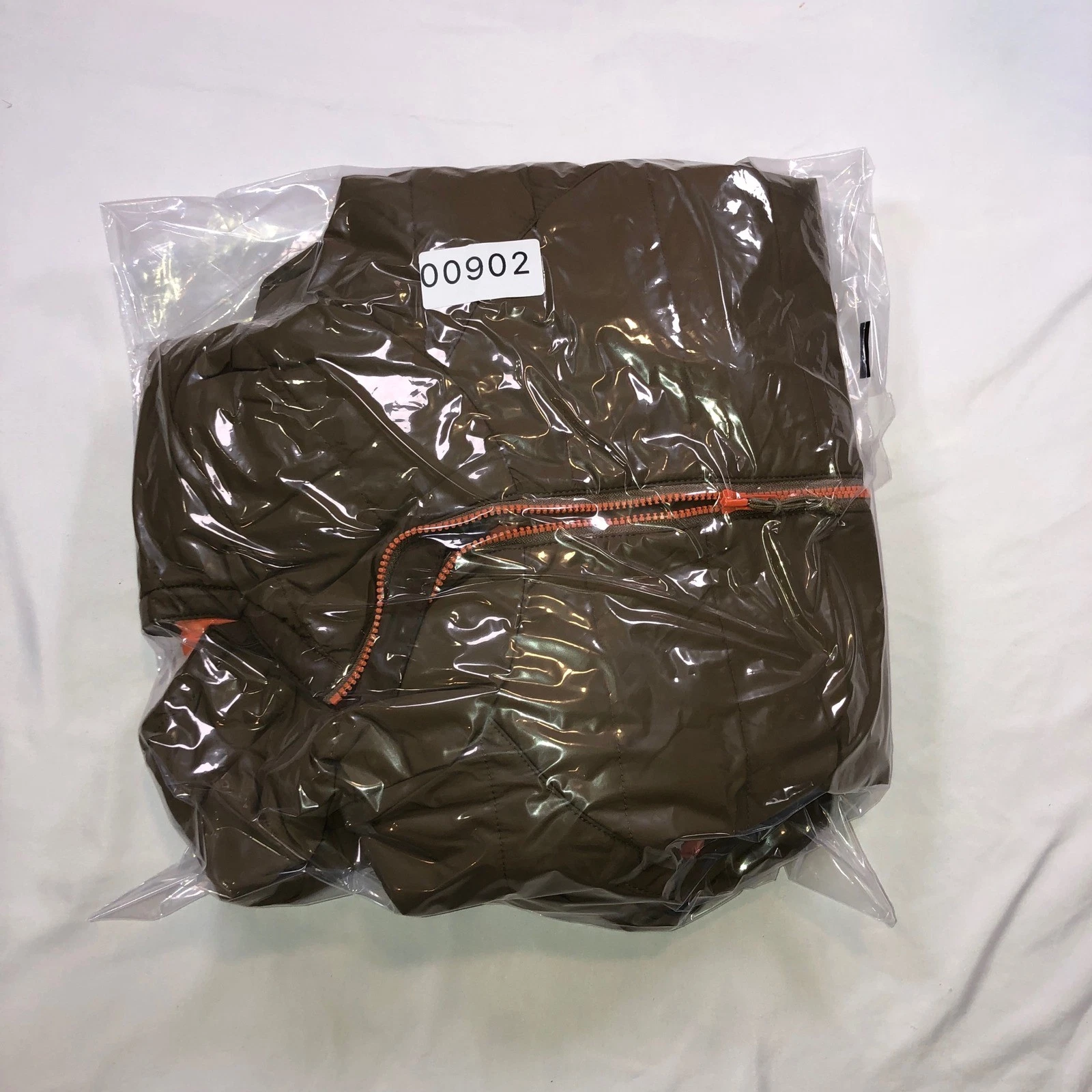 Flylow Mens Brown Orange Half Zip Insulated Puffer Jacket Hooded Size Medium - product detail image 10