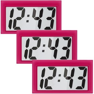 Pieces Mini Digital Clock Small Digital Clock Stick on Battery Operated 3 Red