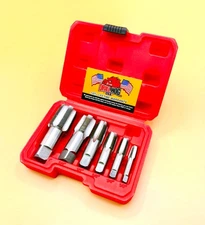 6 Pc Pipe Tap Set 1/8", 1/4", 3/8", 1/2", 3/4", 1" NPT Pipe Threader Drill Hog®