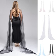 Women Shawl Sleeves Carnival Accessory Elegant Costume Formal Adult Tulle Prom