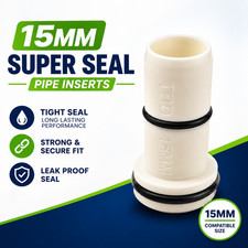 TradeBoxDirect 15mm Pipe Insert Super Seal ? Plumbing Pipe Support & Sealing