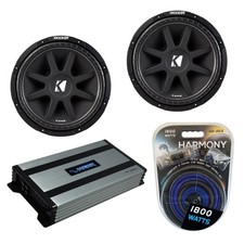 Kicker (2) 43C154 15" Comp C15 Series Sub 600W Subwoofer Coche y Amplificador HA-A800.1