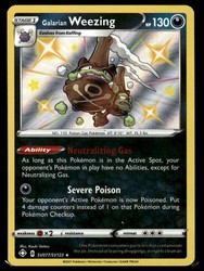Galarian Weezing SV077/SV122 Shining Fates Shiny Vault Holo Rare