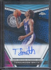 2023-24 Topps Chrome TERQUAVION SMITH #CA-TS RC Rookie Blue Basketball Auto /10